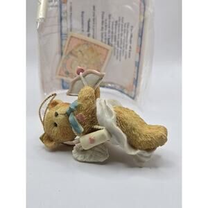 Cherished Teddies "Sending You My Heart" Girl Bear Flying Cupid (103616) 1994